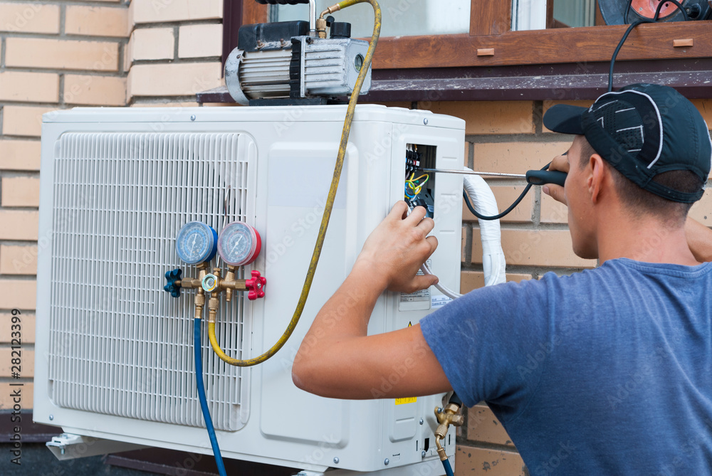 Ac Gas refill and leakage testing